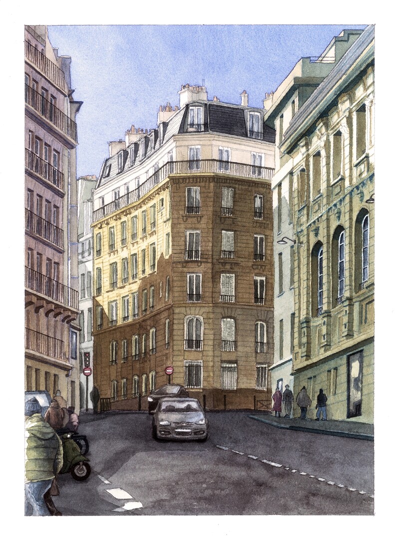A watercolor painting of Cardinal Lemoine, Paris