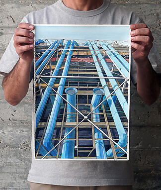 Pompidou Watercolor Painting, A3